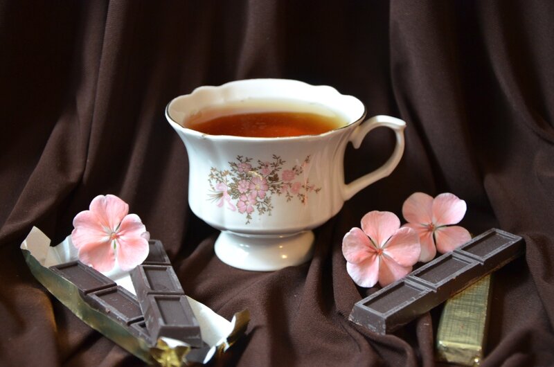 Tea Cup with Chocolate Bars