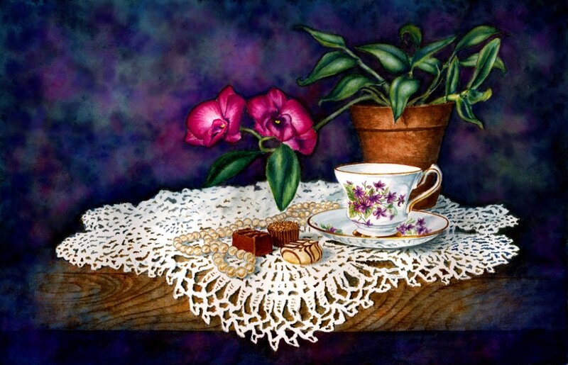 Tea Cup with Chocolates