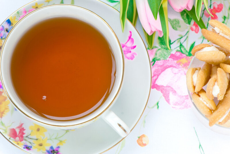 Tea Cup with Cookies — Brown, Calm