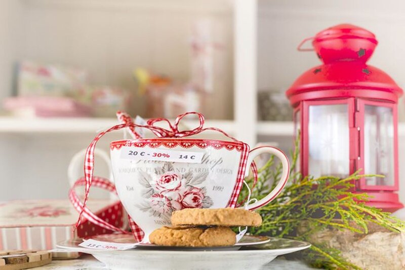 Tea Cup with Cookies — White, Cozy