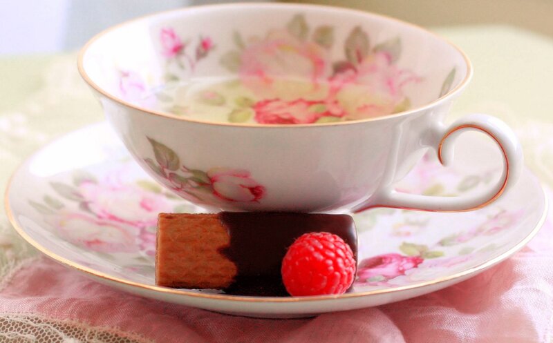 Tea Cup with Dessert