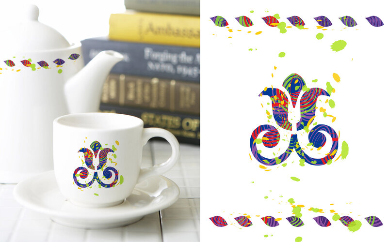 Tea Cup with Floral Design