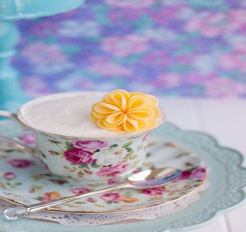 Tea Cup with Flower Decoration