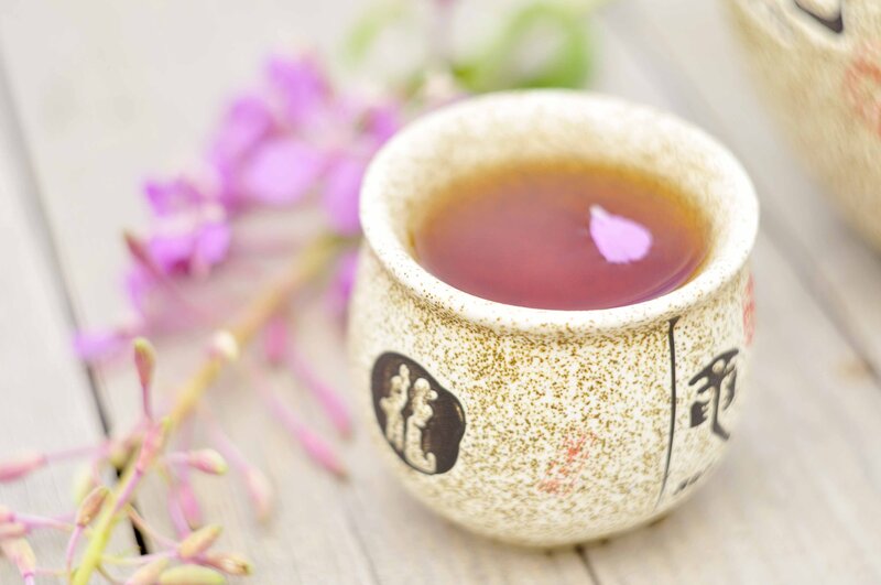Tea Cup with Flower Petal