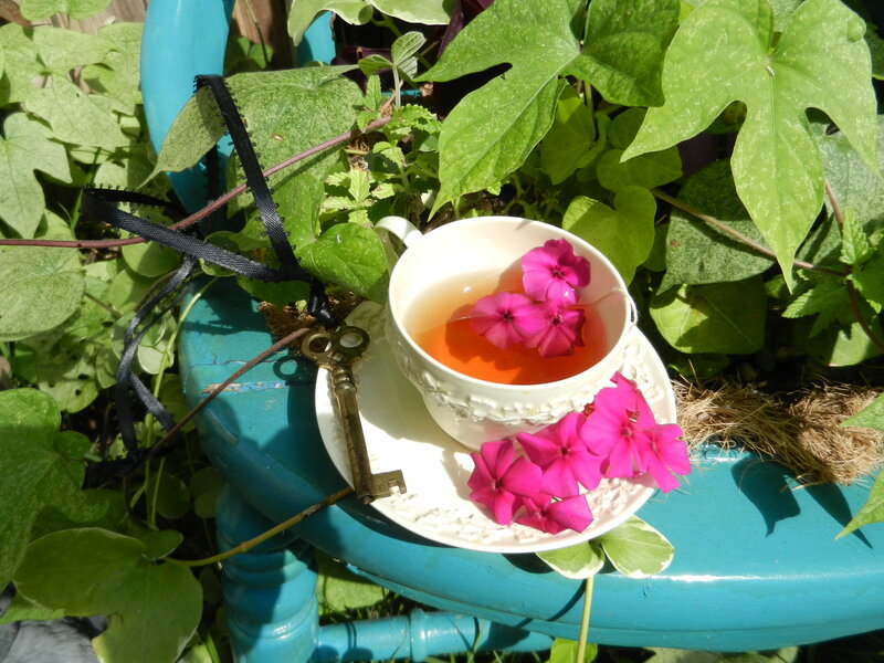 Tea Cup with Flowers — White, Serene, Afternoon