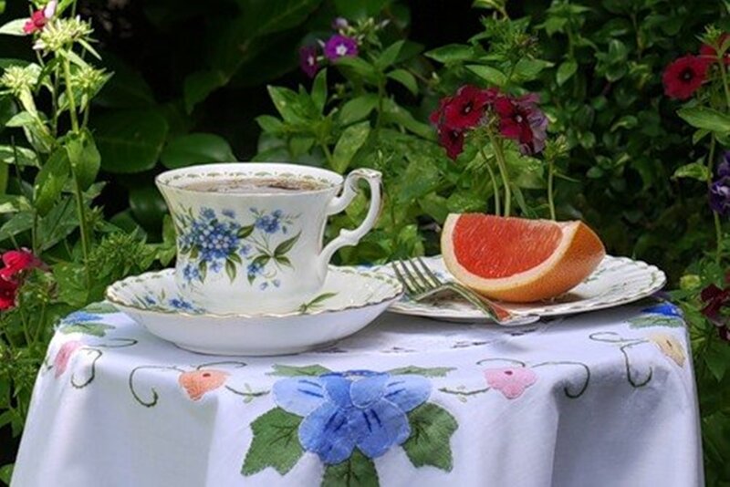 Tea Cup with Grapefruit