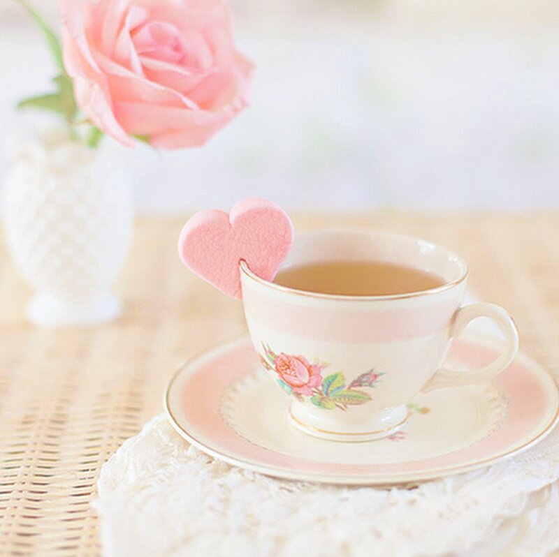 Tea Cup with Heart Cookie