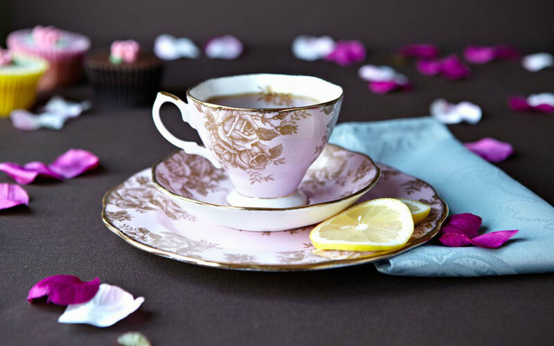 Tea Cup with Lemon — Pink