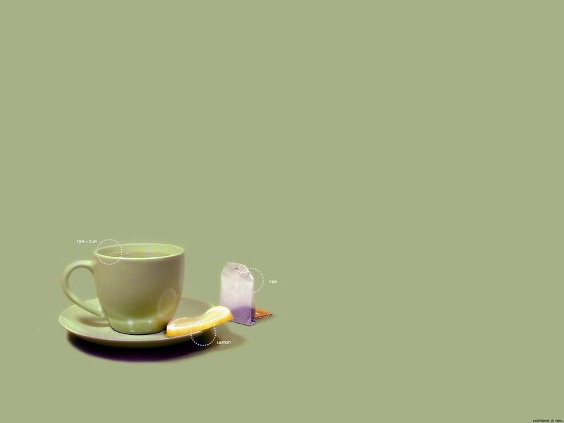 Tea cup with lemon slice