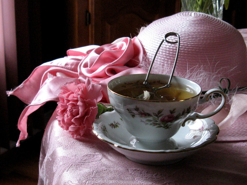 Tea Cup with Pink Flower