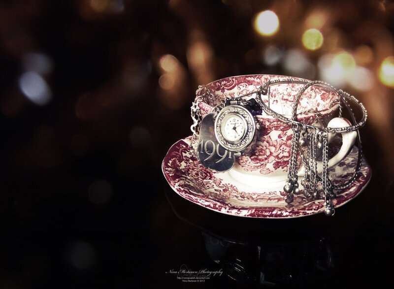 Tea Cup with Pocket Watch