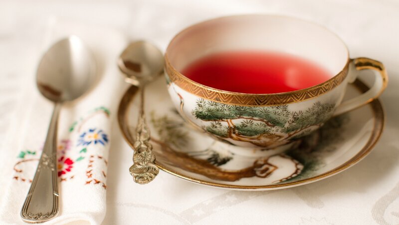 Tea Cup with Red Liquid