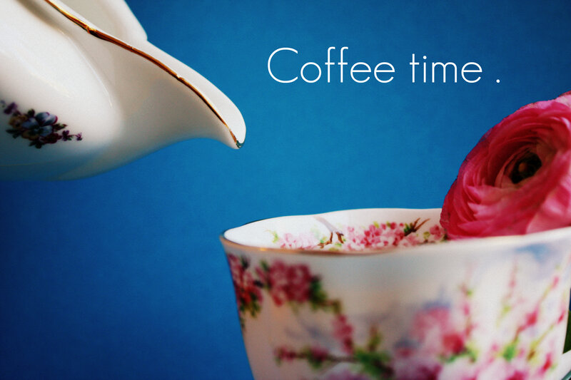 Tea Cup with Rose — Blue, Calm