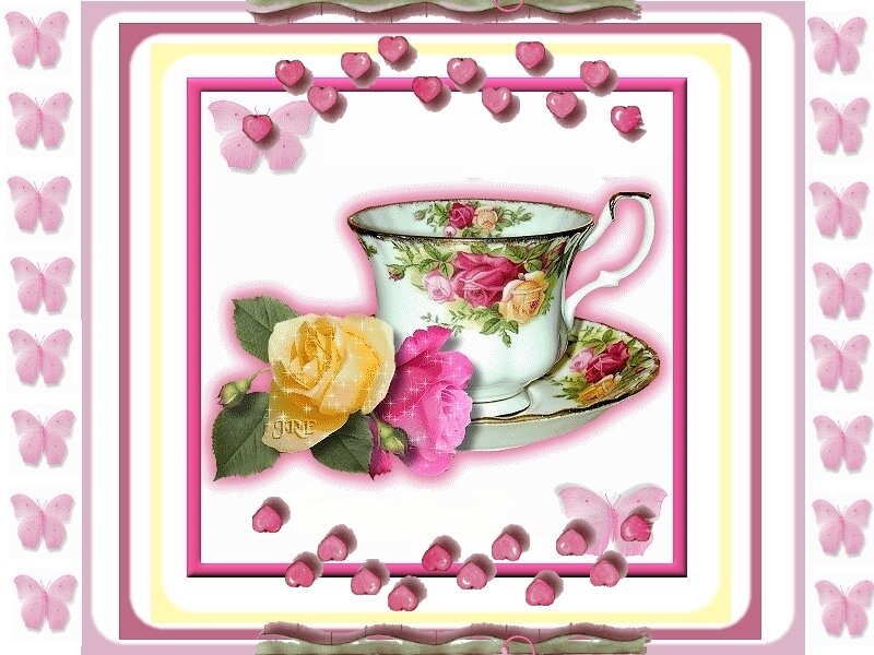 Tea Cup with Roses