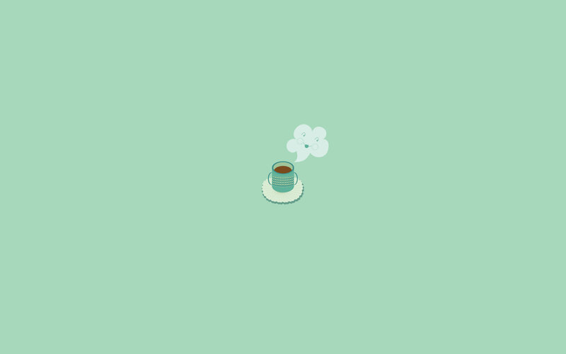 tea cup with steam cloud