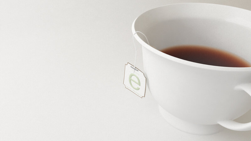 tea cup with tag