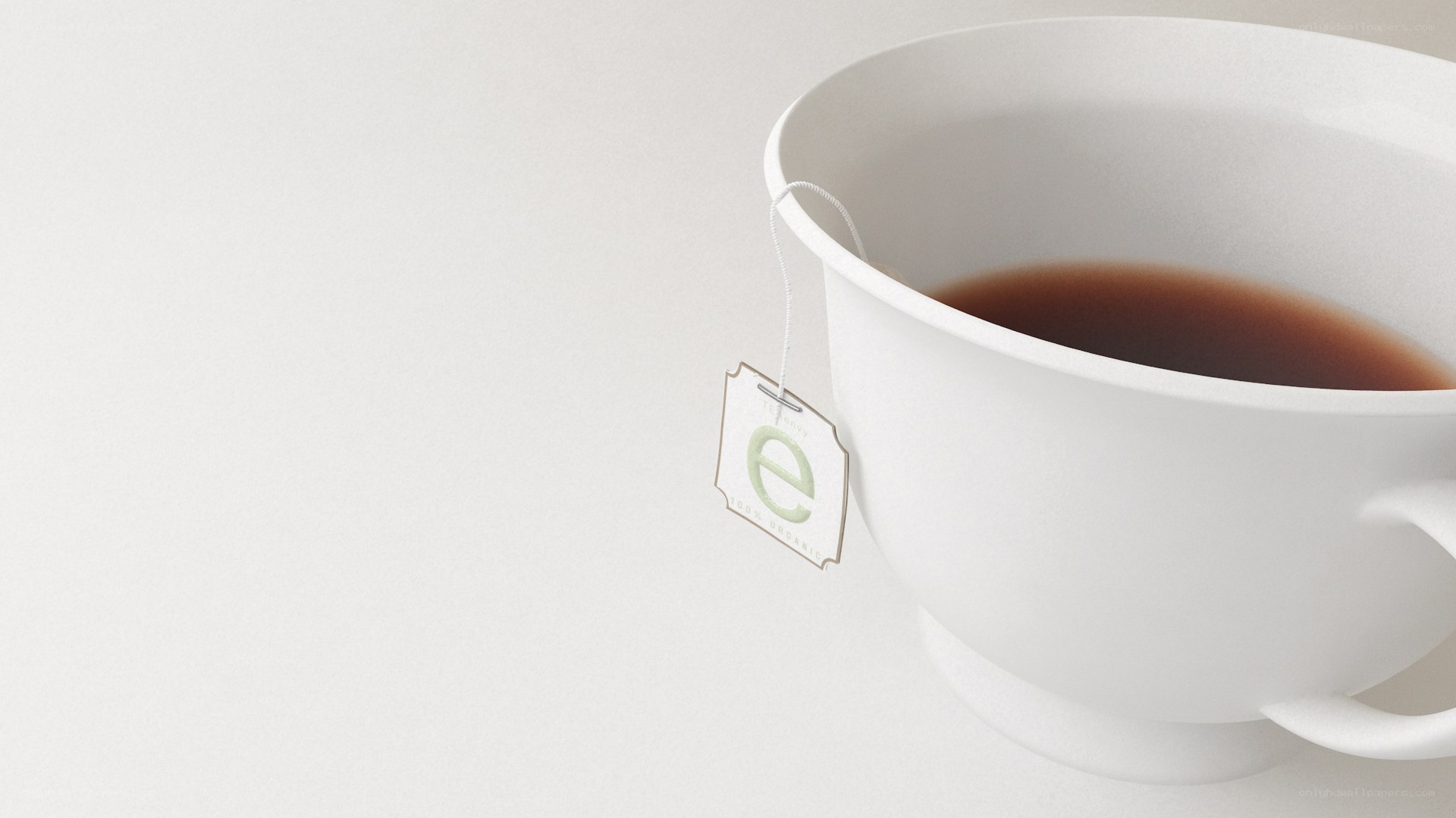 tea cup with tag