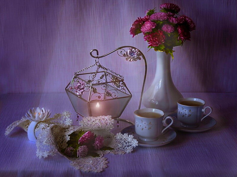 Tea Cups and Flowers