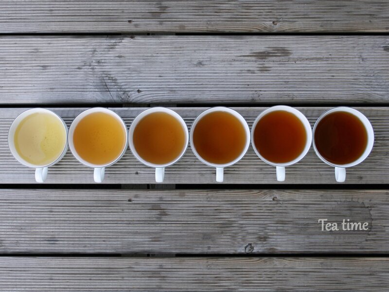 Tea cups in a row