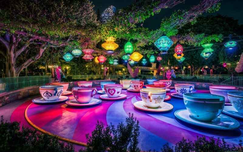 Tea Cups on a Ride — Purple