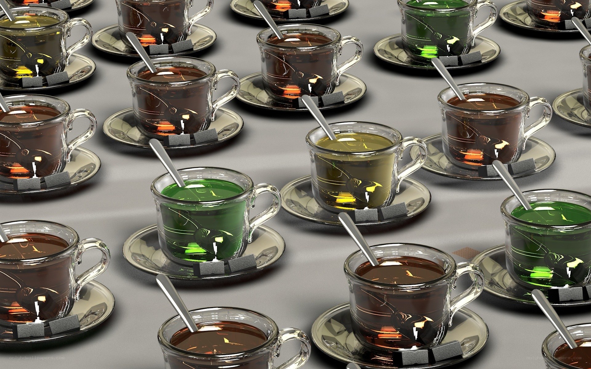 Tea cups on a table