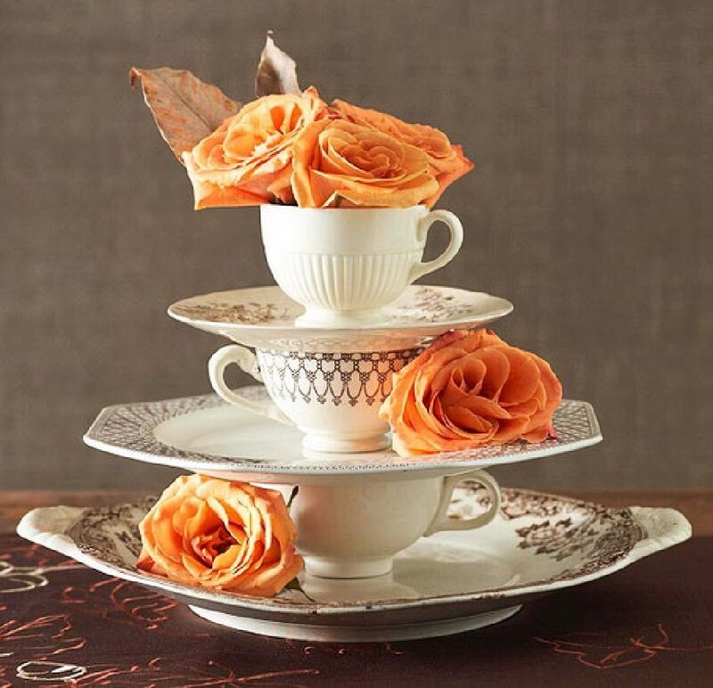Tea Cups with Roses