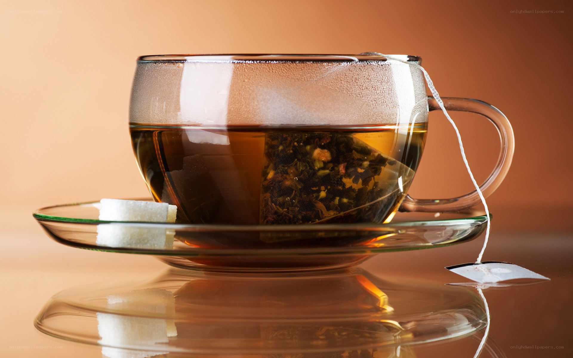 Tea in a glass cup