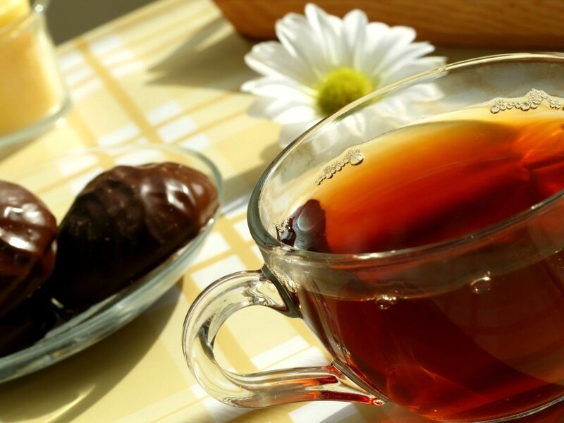 Tea in a Glass Cup — Brown, Serene