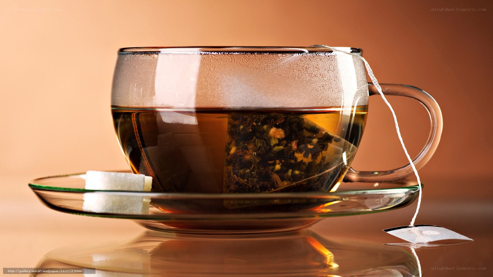 tea in a glass cup
