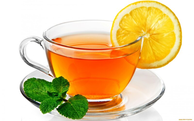 Tea in Glass Cup — Orange