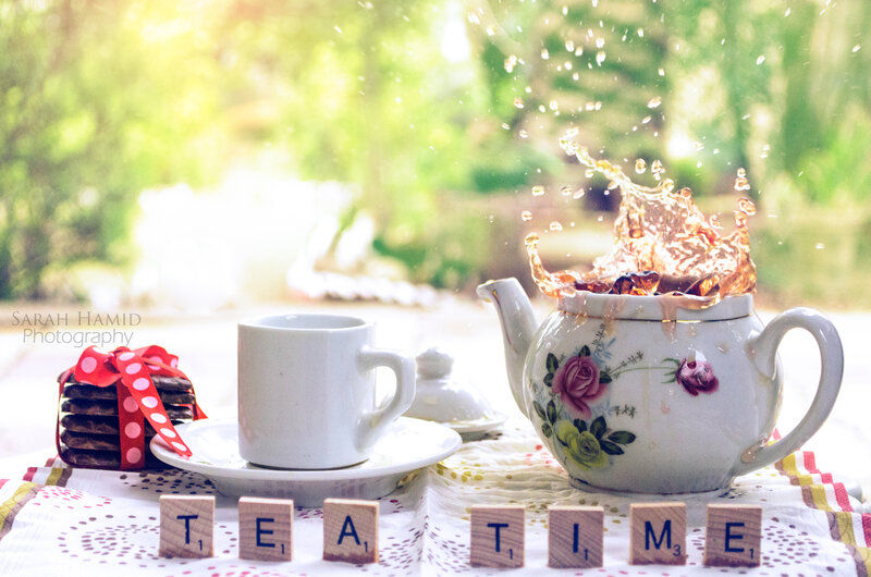 Tea Kettle Splashing Tea