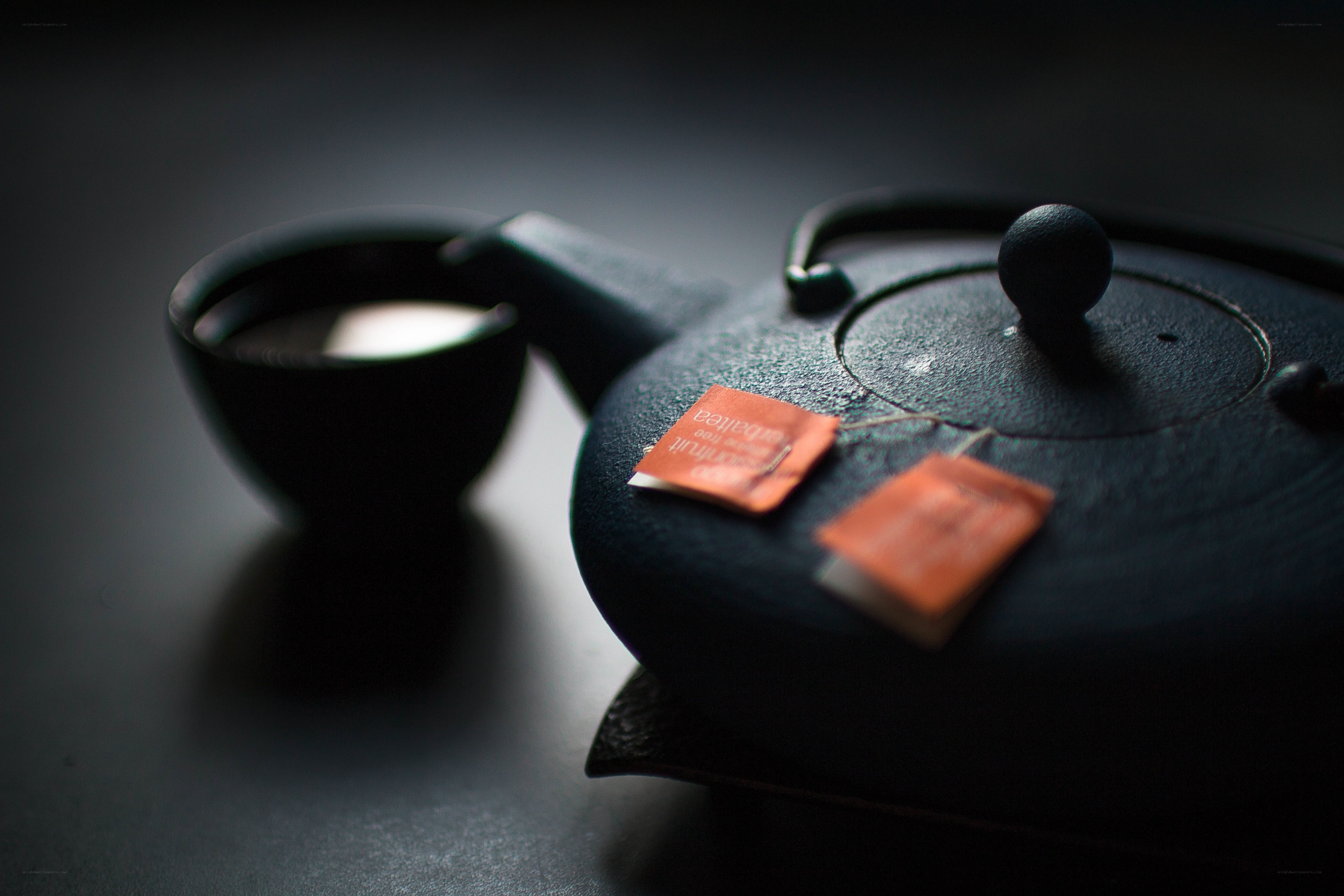 Tea kettle with tea bags