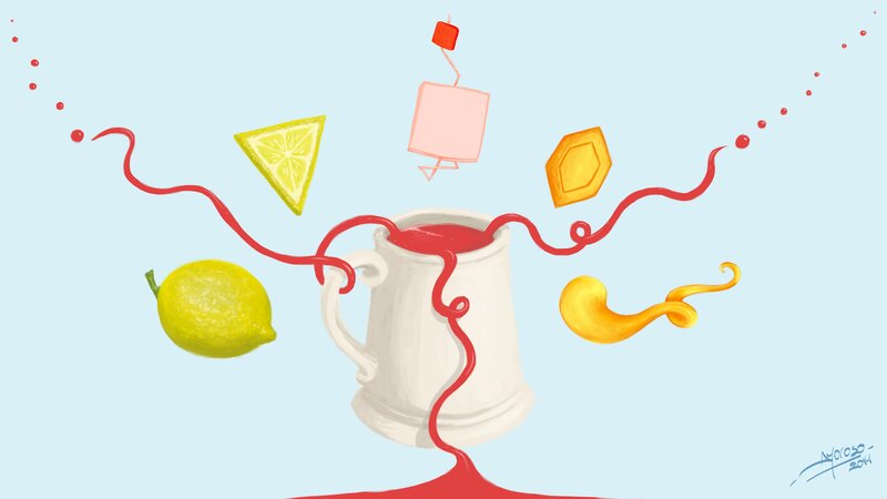 Tea Mug with Ingredients