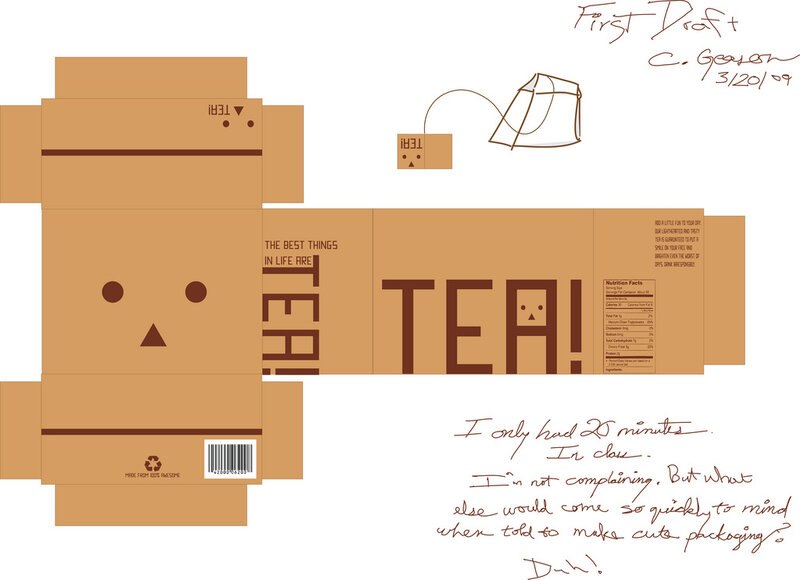 Tea packaging design mockup