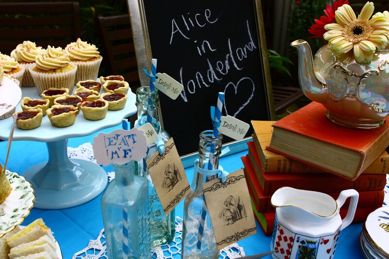 Tea Party Table Setting — Blue