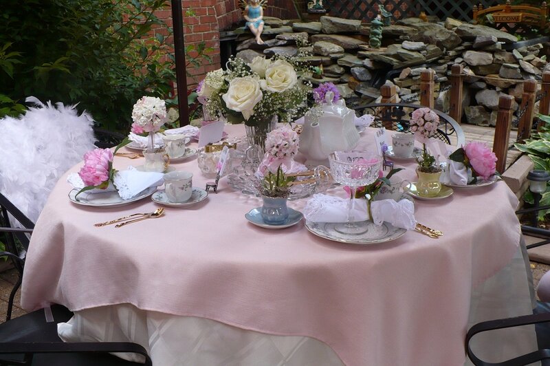 Tea Party Table Setting — Pink
