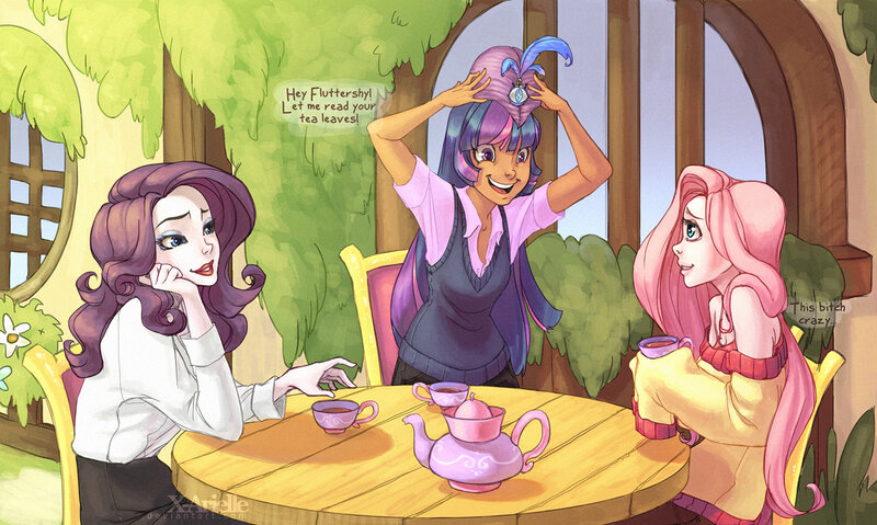 Tea party with ponies