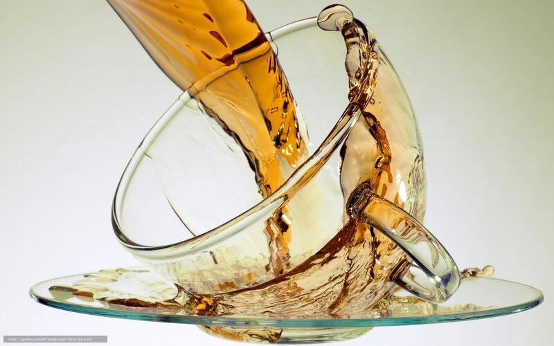 Tea Pouring into Cup — Brown, Dynamic