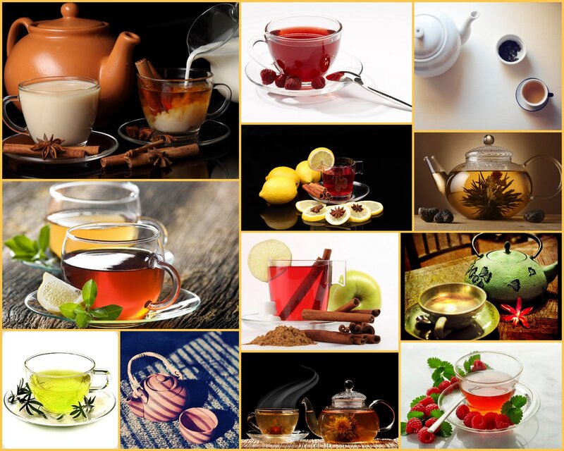 Tea Preparation Collage