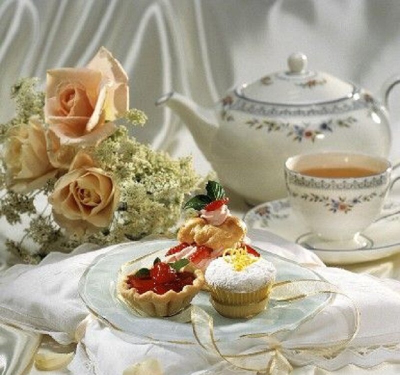 Tea Service with Pastries