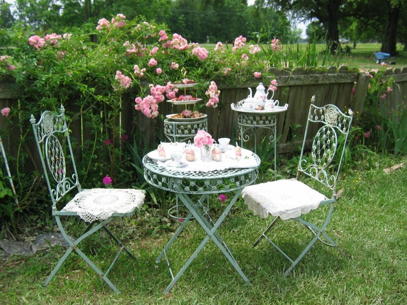 Tea Set in Garden