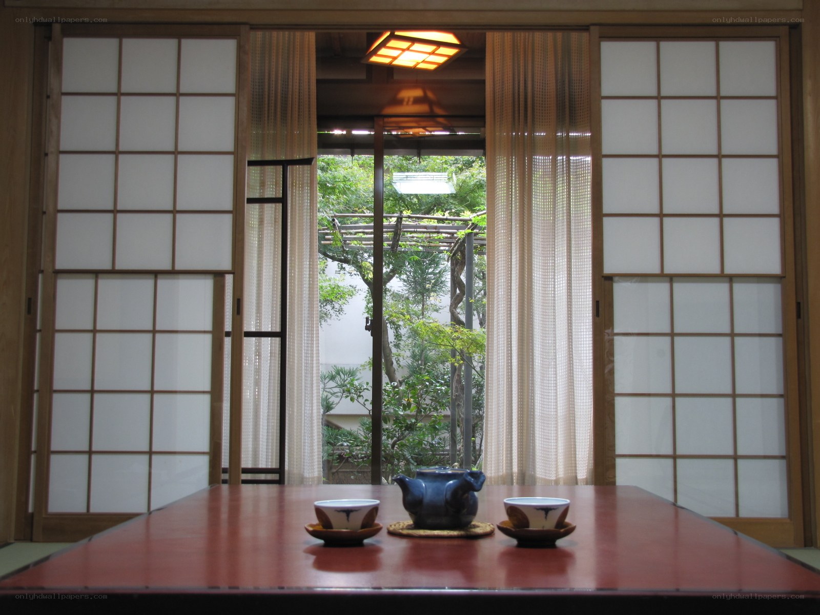 Tea set in Japanese room