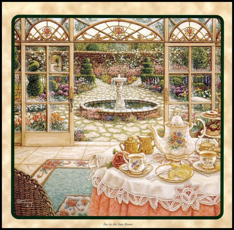 Tea Set in Sun Room