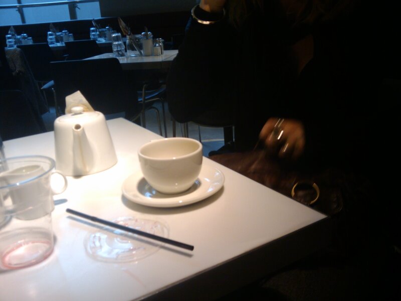 Tea set on a restaurant table