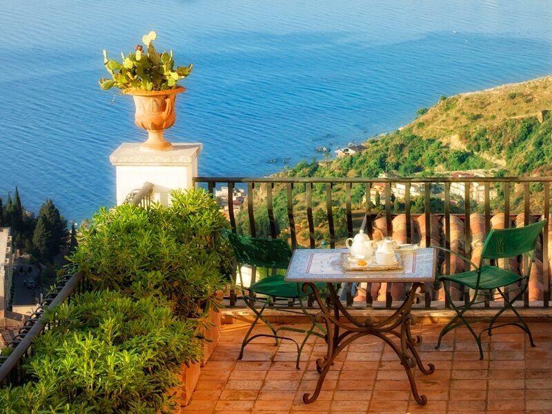 Tea Set on Balcony