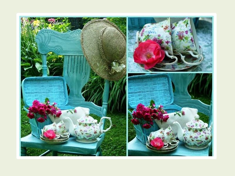 Tea Set on Chair