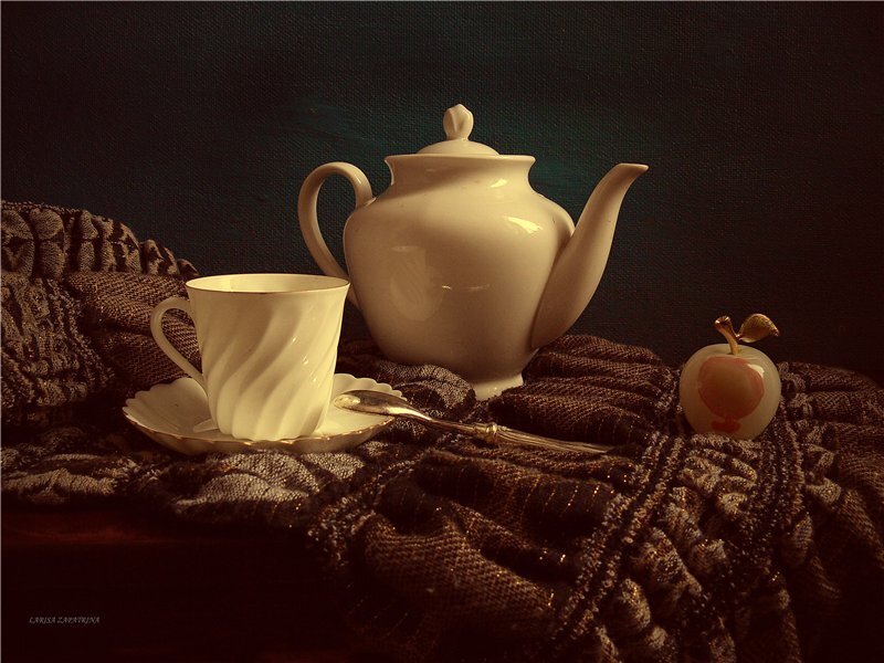 Tea Set on Cloth