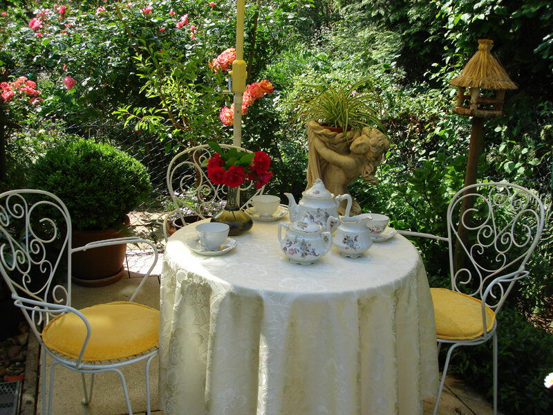 Tea Set on Garden Table
