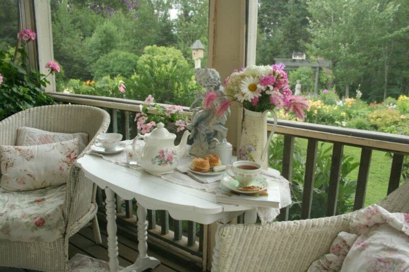 Tea Set on Porch Table