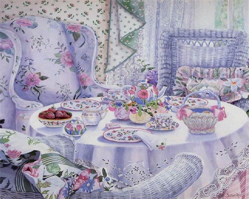 Tea Set on Table